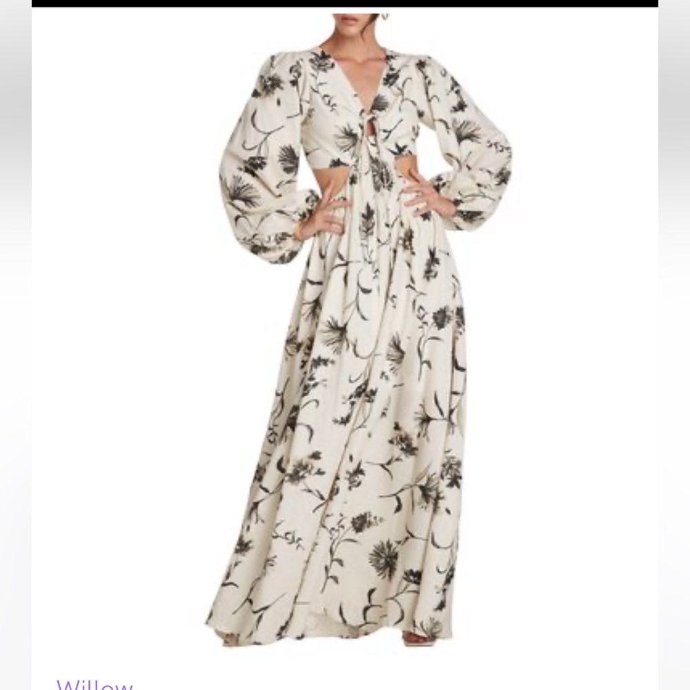 Willow Rosa Floral cutout‎ maxi dress NEW
